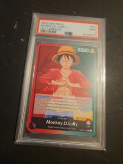 RARE 2022 ONE PIECE MONKEY.D.LUFFY ROMANCE DAWN TCG OP01-003 PSA 9 GREAT DEAL 🔥 - Image 1
