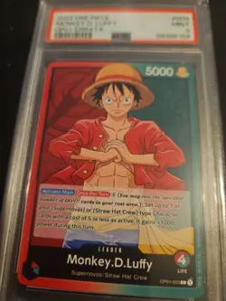 RARE 2022 ONE PIECE MONKEY.D.LUFFY ROMANCE DAWN TCG OP01-003 PSA 9 GREAT DEAL 🔥 - Image 2