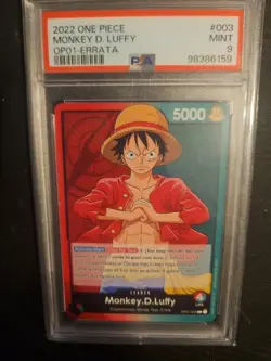 RARE 2022 ONE PIECE MONKEY.D.LUFFY ROMANCE DAWN TCG OP01-003 PSA 9 GREAT DEAL 🔥 - Image 3