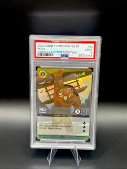 Disney Lorcana D100 Collectors Edition Maui Demigod PSA 9 Mint Low Pop - Image 1