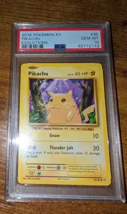 Pokemon TCG Pikachu 35/108 XY Evolutions 2016 Graded English PSA 10 Gem Mint 35 - Image 1