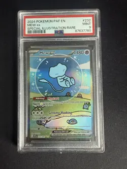 Pokemon TCG Mew ex 232/091 Paldean Fates Special Rare Holo PSA 9 English - Image 1