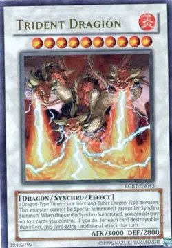 RGBT-EN043 Trident Dragion 1st Edition Ultra Rare Near Mint YuGiOh TCG - Image 1