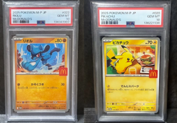 Pokemon PSA 10 Lot of 2 Pikachu 020/M-P Riolu #022 McDonald's Promo JP - Image 1