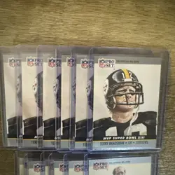 17 card Lot Terry Bradshaw MVP Super Bowl XIV Pittsburgh Steelers HOF 1990 - Image 2