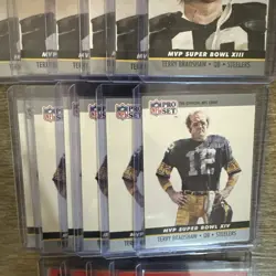 17 card Lot Terry Bradshaw MVP Super Bowl XIV Pittsburgh Steelers HOF 1990 - Image 3