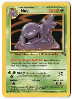 Pokemon Card - Muk 28/62 Rare - Fossil - NM - Image 1