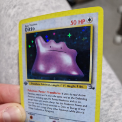 1999 Ditto Fossil Style Holo Pokemon Card - Image 2