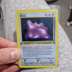 1999 Ditto Fossil Style Holo Pokemon Card - Image 4