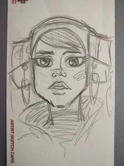 2009 TOPPS STAR WARS THE CLONE WARS SKETCH CARD RIYO CHUCHI 1/1 WIDESCREEN - Image 3