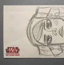 2009 TOPPS STAR WARS THE CLONE WARS SKETCH CARD RIYO CHUCHI 1/1 WIDESCREEN - Image 4