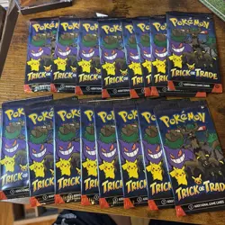 16 Packs Pokemon TCG Trick or Trade Booster Packs 2024 Halloween Card Lot Bundle - Image 1