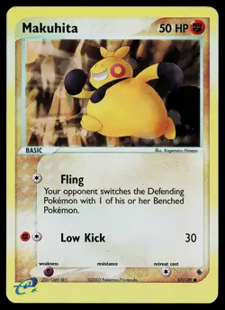 Pokemon Card - Makuhita Ruby and Sapphire 57/109 Reverse Holo - Image 1