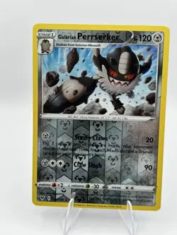 Pokemon Vivid Voltage Galarian Perrserker Reverse Holo Rare Card 113/185 - Image 1