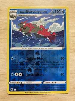 Hisuian Basculegion 044/189 Rare Reverse Holo Astral Radiance Pokemon Card - Image 1