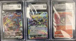 3 CGC Graded Pokemon Cards Lot Umbreon ex 10 Umbreon VMAX 10 Charizard 9 - Image 1