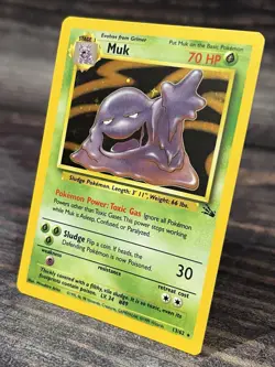 Muk 13/62 Fossil Holo Rare Pokemon Card - Image 3
