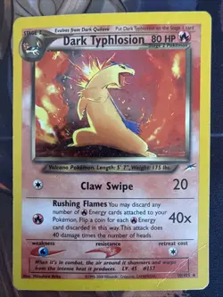 Pokemon TCG Dark Typhlosion Neo Destiny Set Holo Rare 10/105 2000 80 HP Card HP - Image 1