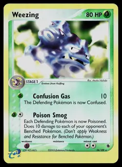 Pokemon Card - Weezing Ruby and Sapphire 24/109 Reverse Holo - Image 1