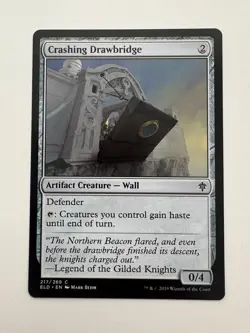 Crashing Drawbridge MTG Magic the Gathering Card NM Near Mint ELD - Image 1