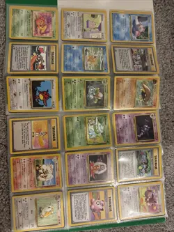 WOTC Pokemon Card Vintage Binder Collection MP-HP 186 Cards - Image 3