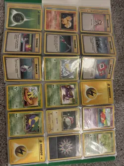 WOTC Pokemon Card Vintage Binder Collection MP-HP 186 Cards - Image 5
