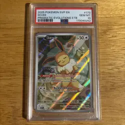 2025 POKEMON SVP EN-SV BLACK STAR PROMO #173 EEVEE PSA 10 - Image 1