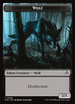 3x Foil Wolf/Wolf Token, Innistrad Tokens, 3 pack, Magic the Gathering - Image 1