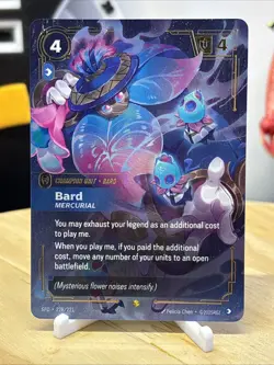 Bard - Mercurial (Overnumbered) [SFD - 228/221] - NM [Foil] TCG Riftbound - Image 1