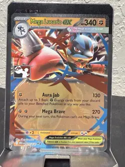 Pokemon Mega Lucario EX 077/132 Mega Evolutions Prize Pack Series 8 Stamped - NM - Image 1