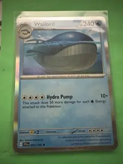 Rare Wailord Pokemon Card | Water-Type TCG | Hydro Pump | Collector’s Edition - Image 1