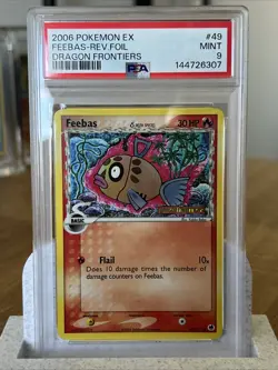 2006 POKEMON EX DRAGON FRONTIERS #49 FEEBAS-REVERSE FOIL PSA 9 - Image 1