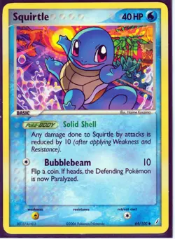 2006 VINTAGE POKEMON-2 SQUIRTLE #63, 64/100 EX CRYSTAL GUARDIANS - REGULAR NM/M - Image 3