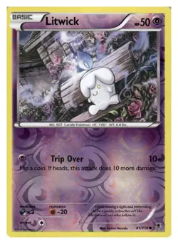Litwick 41/119 Common Phantom Forces Pokemon Reverse Holo Lightly Played - Image 1