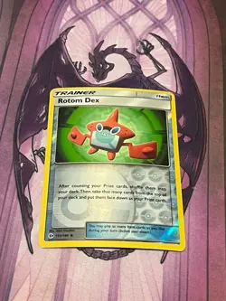 Rotom Dex - 131/149 Sun & Moon Pokemon Reverse Holo Foil Rare Nice! - Image 1