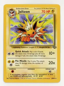 Jolteon - Pokemon 1999 Jungle #20 MINT - Image 1