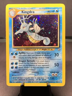 Pokemon TCG Kingdra 8/111 Neo Genesis Holo Rare WOTC VTG 2000 - Image 1