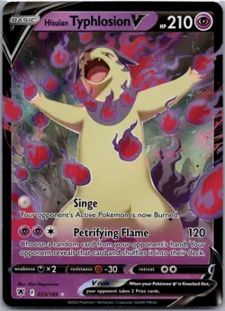 Hisuian Typhlosion V 053/189 Holo V Rare Astral Radiance Pokemon Near Mint - Image 1