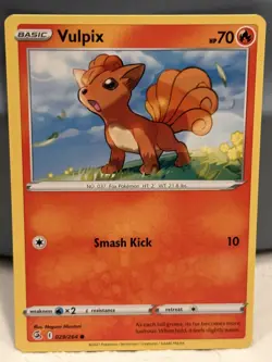 Pokemon TCG Vulpix Fusion Strike 029/264 Regular Common - Image 1