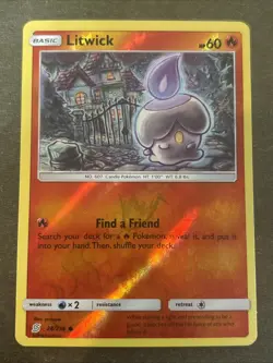 Litwick 28/236 Sm-Unified Minds Reverse Holo Pokemon TCG LP - Image 1