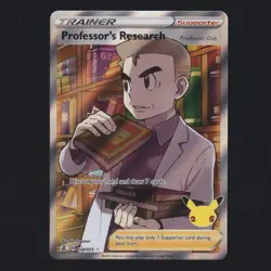 Professor's Research 024/025 Celebrations Full Art Trainer Pokemon TCG NM 🔥 - Image 1