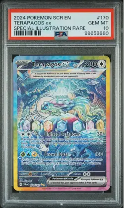Pokemon TCG Terapagos ex 170/142 Sv07 Stellar Crown SIR Rare 170 GEM MINT PSA 10 - Image 2