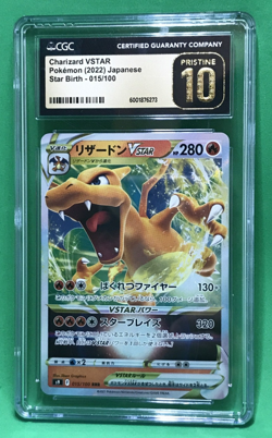 CGC Pristine 10 Charizard VSTAR 015/100 Star Birth Japanese Pokemon TCG 2022 - Image 1