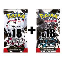 (36) Pokemon SV10.5 Black Bolt White Flare Booster Packs - LOT of 36 - 18/18 Box - Image 1