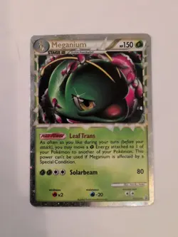 Pokemon Meganium Prime HGSS 08 Promo 109/123 Holo 2010 - Image 2