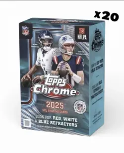 2025 Topps Chrome NFL Football Value Blaster Box Lot of 20 IN HAND - Image 1