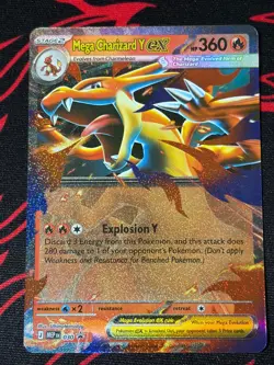 Mega Charizard Y ex 030 Black Star Promo Mega Evolution Pokemon TCG NM Mint - Image 1