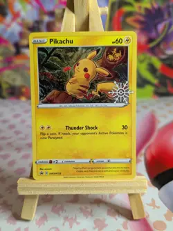 Pokemon TCG - Pikachu Holiday Promo SWSH153 Holo - NM - Image 1