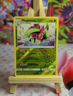 Pokemon TCG - Meganium 8/214 Reverse Holo Rare - Lost Thunder - LP - Image 1