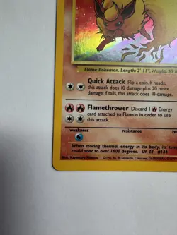 Flareon 3/64 Holo Rare Jungle 1999 Wizards Pokemon Card TCG NM / LP - Image 5